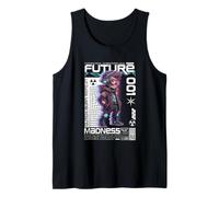 Futuro 001 Madness Glitch Burn Repeat Camiseta sin Mangas
