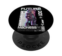 Futuro 001 Madness Glitch Burn Repeat PopSockets PopGrip Adhesivo