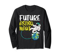 Futuro Astronauta Telescopio Astrónomo Galaxy Outerspace Manga Larga