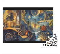 Futuro Ciudades Puzzle 1000 Piezas De Cartón Grueso Steam Punk City Juego De Rompecabezas En Paquete Anti Estrés Adultos para Actividad para Sobremesa como Regalo Original 70x50cm/1000pcs