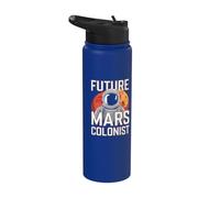 Futuro Colonista de Marte Divertido Ocupar Marte Stainless Steel Insulated Water Bottle