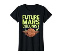 Futuro Colonista de Marte Divertido Ocupar Planeta Marte Camiseta gráfica económica, Mujer, Negro, M