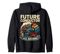 Futuro Conductor Todos a Bordo de los Amantes del Tren de Vapor Niños Sudadera con Capucha