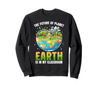 Futuro del Planeta Día Planeta Planeta Estudiantes Maestros Sudadera