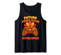 Futuro desarrollador de Videojuegos Acción de Gracias Gaming Fun Boy Kid Camiseta sin Mangas