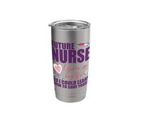 FUTURO ENFERMERA Dejé mi vida para APRENDER A SALVAR LA TUYA Meme Vaso térmico de acero inoxidable de doble pared