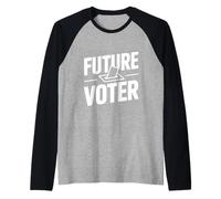 Futuro Entusiasta de los votantes empoderando el Voto Juvenil Camiseta Manga Raglan