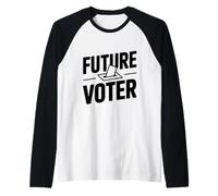 Futuro Entusiasta de los votantes empoderando el Voto Juvenil Camiseta Manga Raglan