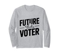 Futuro Entusiasta de los votantes empoderando el Voto Juvenil Manga Larga