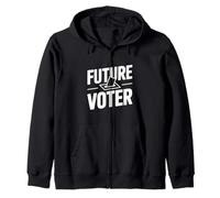 Futuro Entusiasta de los votantes empoderando el Voto Juvenil Sudadera con Capucha