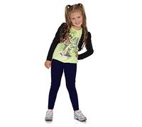 FUTURO FASHION Leggings de Algodón para Niñas Pantalones Suaves Cómodos para Niños Y Niñas Tobillo clásicos Ropa Deportiva para Niños Baile Escolar Polainas de Las niñas, Tallas 92-158 cm