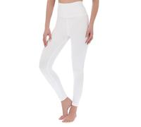 FUTURO FASHION Leggings de Cintura Alta, Suaves, Casuales, para Mujer, cómodos, para el día a día, elásticos, no se transparentan, para Mujer, Reino Unido, S-XXL, Blanco, XXL