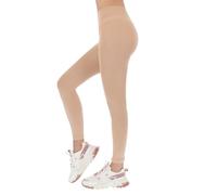 FUTURO FASHION Leggings elásticos sin pies con medias de forro polar ligeramente aisladas, longitud completa, máxima comodidad, leggings para invierno, yoga, correr, esquí, talla única, beige, Altoa