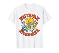 Futuro Ingeniero Niños Ingeniería Estudiante Construcción Carrera Camiseta