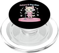 Futuro K-Pop Star Lindo Anime Cat Kawaii Chibi Cantando Ídolo PopSockets PopGrip para MagSafe