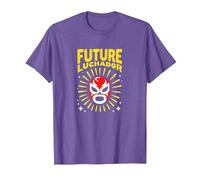 Futuro Luchador Mexicano Regalo Niño Camiseta, Hombre, Morado Jaspeado, 3XL