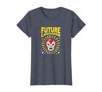 Futuro Luchador Mexicano Regalo Niño Camiseta, Mujer, Azul Jaspeado, 3XL