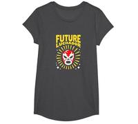 Futuro Luchador Mexicano Regalo Niño Camiseta, Niñas, Jaspeado Oscuro, L