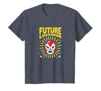 Futuro Luchador Mexicano Regalo Niño Camiseta, Niños, Azul Jaspeado, 12 años