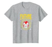 Futuro Luchador Mexicano Regalo Niño Camiseta, Niños, Gris Jaspeado, 8 años