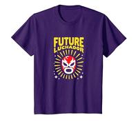 Futuro Luchador Mexicano Regalo Niño Camiseta, Niños, Morado, 4 años