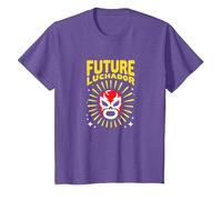 Futuro Luchador Mexicano Regalo Niño Camiseta, Niños, Morado Jaspeado, 12 años