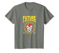 Futuro Luchador Mexicano Regalo Niño Camiseta, Niños, Verde Militar Jaspeado, 4 años