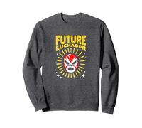Futuro Luchador Mexicano Regalo Niño Sudadera, Unisex para Adultos, Jaspeado Oscuro, XL