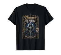 Futuro Medieval Cyber Knight Templario Fantasía Camiseta