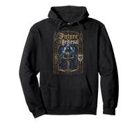 Futuro Medieval Cyber Knight Templario Fantasía Sudadera con Capucha