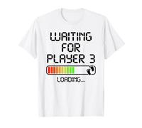 Futuro Padre Papá que espera cargando - Mamá Player 3 Camiseta