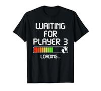 Futuro Padre Papá Que Espera Cargando - Mamá Player 3 Camiseta gráfica económica, Hombre, Negro, M