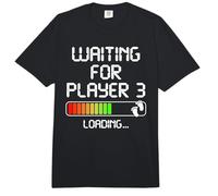 Futuro Padre Papá Que Espera Cargando - Mamá Player 3 Comfort Colors Adult Heavyweight T-Shirt