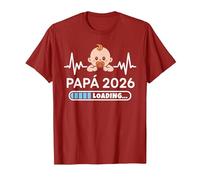 Futuro Papa 2026 Futuro Padre 2026 Cargando Camiseta, Hombre, Arándano, 3XL