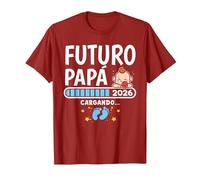 Futuro Papa 2026 Futuro Padre 2026 Cargando Camiseta, Hombre, Arándano, XXL