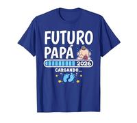 Futuro Papa 2026 Futuro Padre 2026 Cargando Camiseta, Hombre, Azul Real, XXL