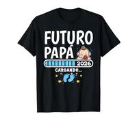 Futuro Papa 2026 Futuro Padre 2026 Cargando Camiseta, Hombre, Negro, 5XL