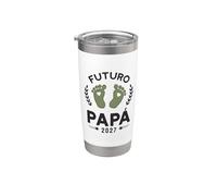 Futuro Papá 2027 Bebé en Camino Vaso térmico de acero inoxidable de doble pared