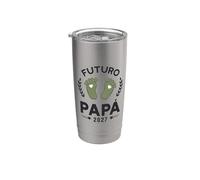 Futuro Papá 2027 Bebé en Camino Vaso térmico de acero inoxidable de doble pared