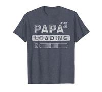 Futuro papá, Anuncio de un niño, 2 Hijo, Expectante Papá Camiseta, Hombre, Azul Jaspeado, 5XL