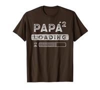 Futuro papá, Anuncio de un niño, 2 Hijo, Expectante Papá Camiseta, Hombre, Marrón, XL