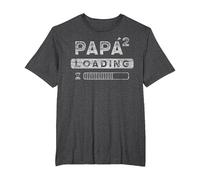 Futuro papá, Anuncio de un niño, 2 Hijo, Expectante Papá Camiseta, Hombre Tallas Grandes, Jaspeado Oscuro, 6X Alto