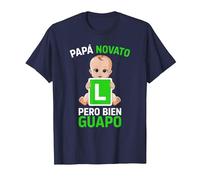 Futuro Papá Novato Primerizo Abuelo Día Padre Bebé Camiseta, Hombre, Azul Marino, L