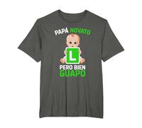 Futuro Papá Novato Primerizo Abuelo Día Padre Bebé Camiseta, Hombre Tallas Grandes, Asfalto, 3X Alto