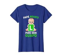 Futuro Papá Novato Primerizo Abuelo Día Padre Bebé Camiseta, Mujer, Azul Real, M