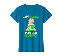 Futuro Papá Novato Primerizo Abuelo Día Padre Bebé Camiseta, Mujer, Zafiro, M