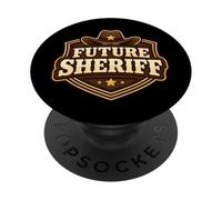 Futuro Sheriff Boys Niños Niño Diputado de Aplicación de la Ley PopSockets PopGrip Adhesivo