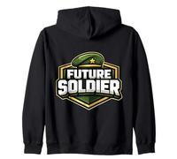 Futuro Soldado Fuerzas Armadas Militares Niño Niña Niño Niños Sudadera con Capucha