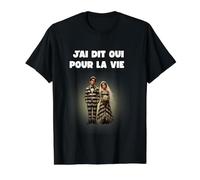 futuros Novios entrante de la Vida de Chico Joven Boda Camiseta gráfica económica, Hombre, Negro, M