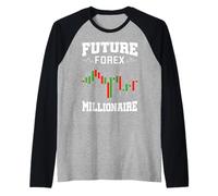 Futuros Traders millonarios de Forex Trading Inversores Camiseta Manga Raglan